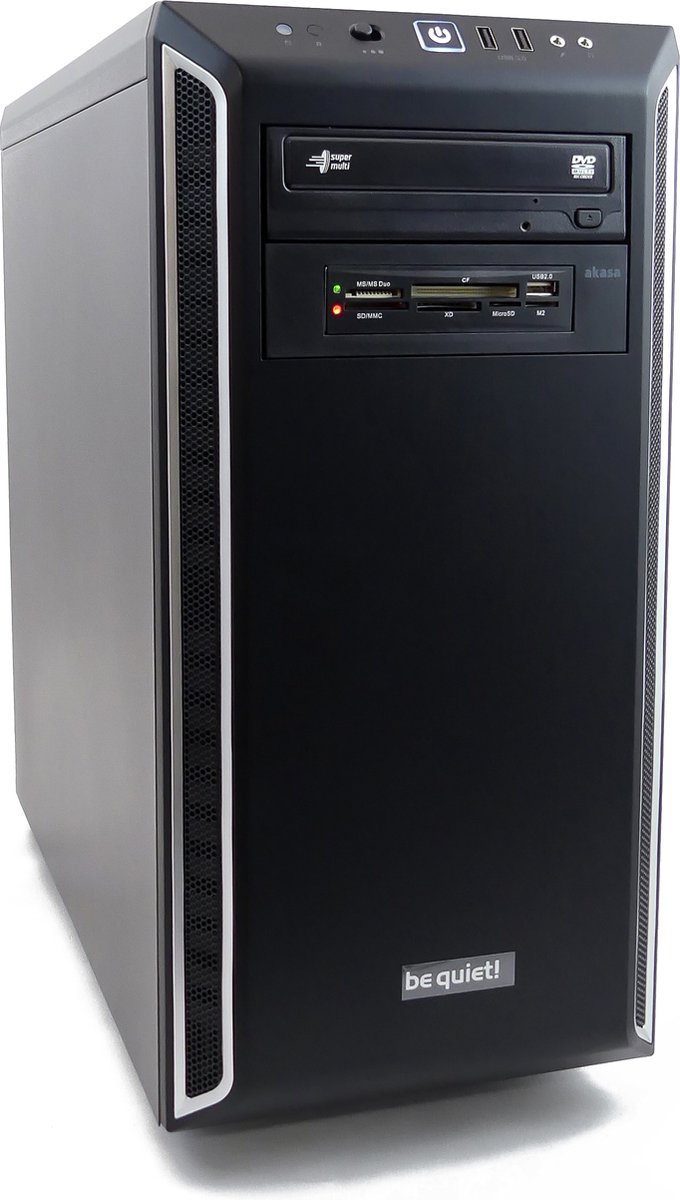 4K/8K Ryzen 9 Videobewerking Computer met DVD en Cardreader - R9 5900X - RTX 3060 12GB - 64GB RAM - 1TB SSD (NVMe, PCIe4) - Fluister Stil - WIFI 6.0 / Bluetooth 5.2 (8720937104115)