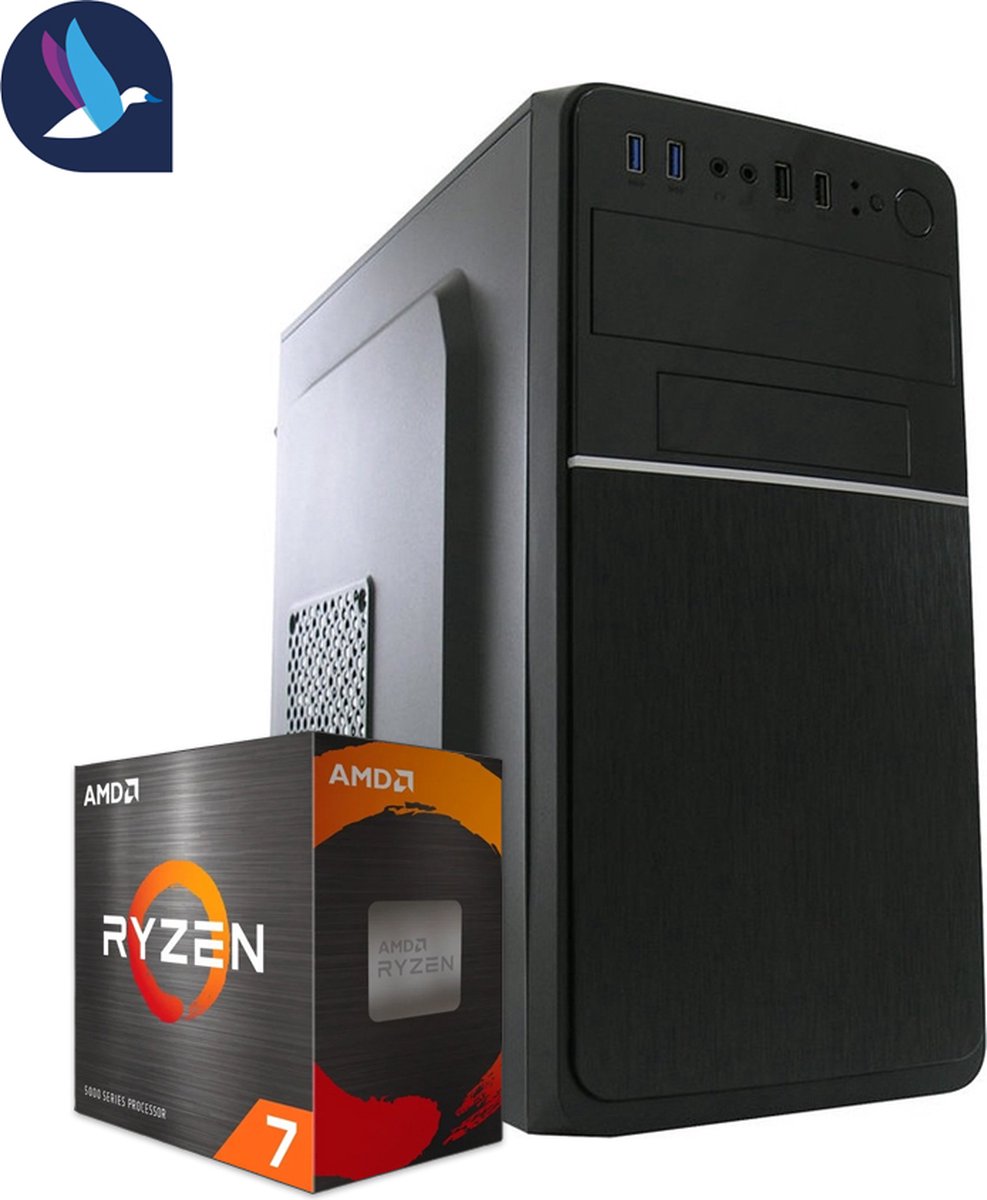 AMD Small Desktop PC | AMD Ryzen 7 - 5700G | 16 GB DDR4 | 512 GB SSD - NVMe | WiFi | Bluetooth | Windows 11 Pro (8720828203637)