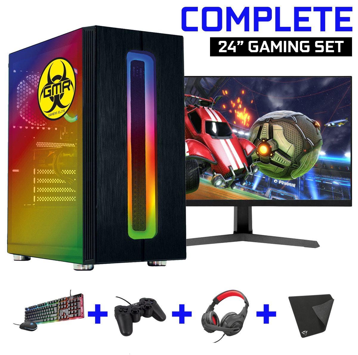 GMR - X-Control Gaming SET V1 (GamePC + 24 Inch Monitor + Toetsenbord + Muis + Game Controller) (8720648301087)