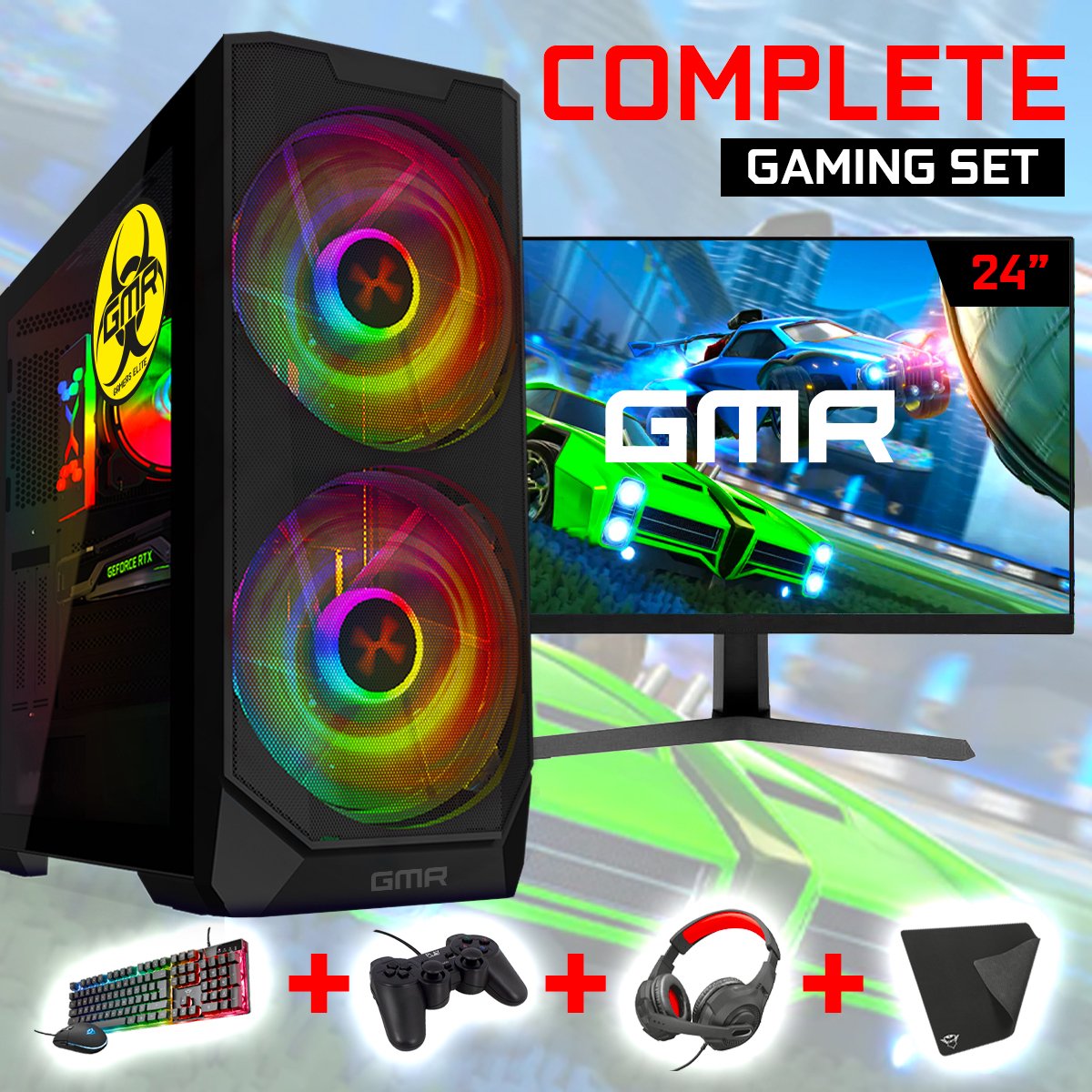 Game Computer SET geschikt voor Minecraft / Ryzen 5 - Vega 7 - 16GB - 500GB SSD / Inclusief 24