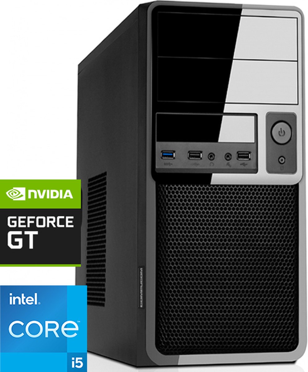 Intel Desktop PC met Core i5F - 4x HDMI - 32GB RAM - 1000GB NVMe M.2 SSD - WiFi - Bluetooth - Windows 11 Pro (DT-373435) (8719925373435)