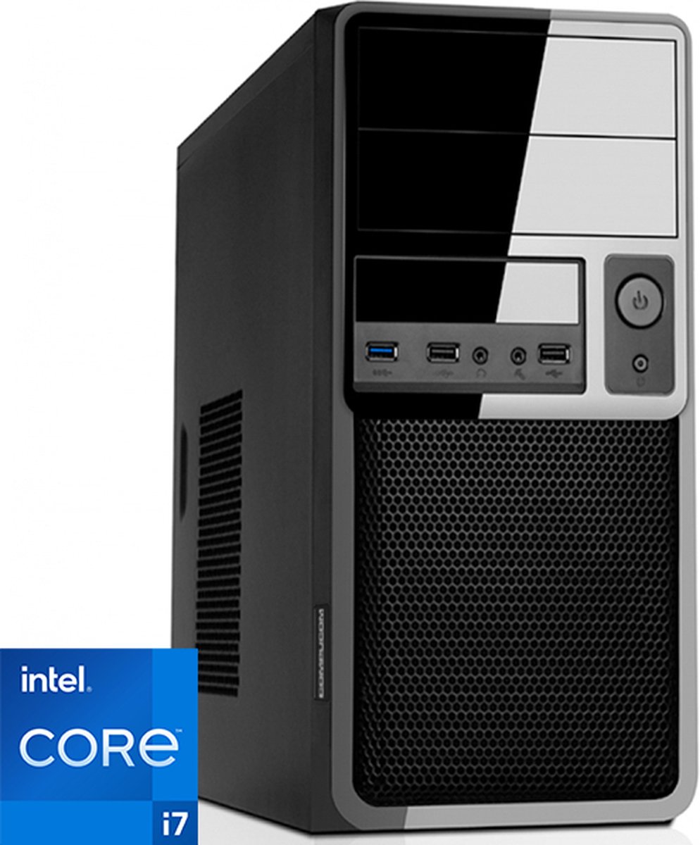 Intel Desktop PC met Core i7 12700 - 64GB RAM - 2000GB NVMe M.2 SSD - WiFi - Bluetooth - Windows 11 Pro (DT-372292) (8719925372292)