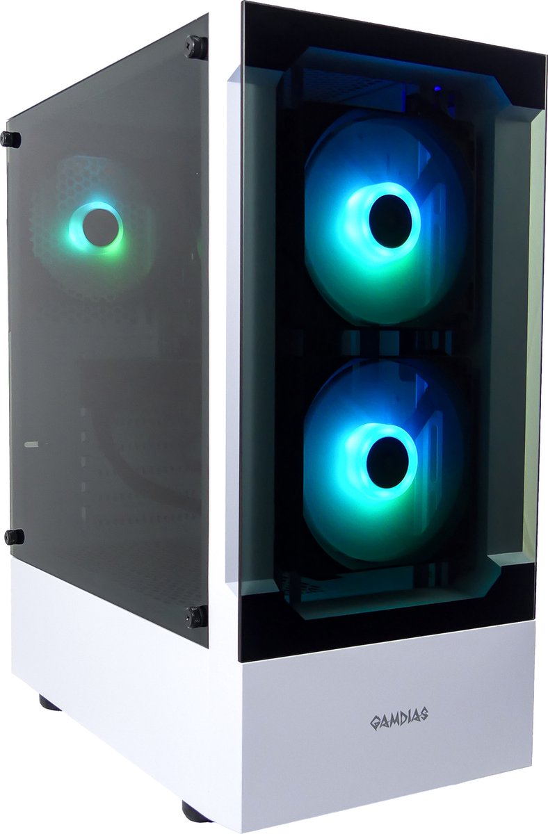 Intel i7 12700F 12-Core ELITE Game PC Wit / RGB Computer - RTX 4060 8GB - 32GB RAM - 1TB M2.0 SSD - WIN11 PRO - WIFI - Gamdias E3 WHITE (8720937103156)