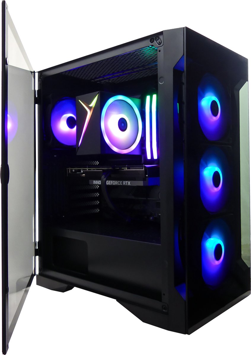 Intel i7 13700K ULTRA 16-Core Game PC - RTX 4070 12GB|32GB DDR5 RGB RAM|2TB M2.0 PCI4.0 SSD|MSI B760 Gaming Plus WIFI 6E / Bluetooth 5.3 - Gamdias Talos E2 Elite (8720937102951)