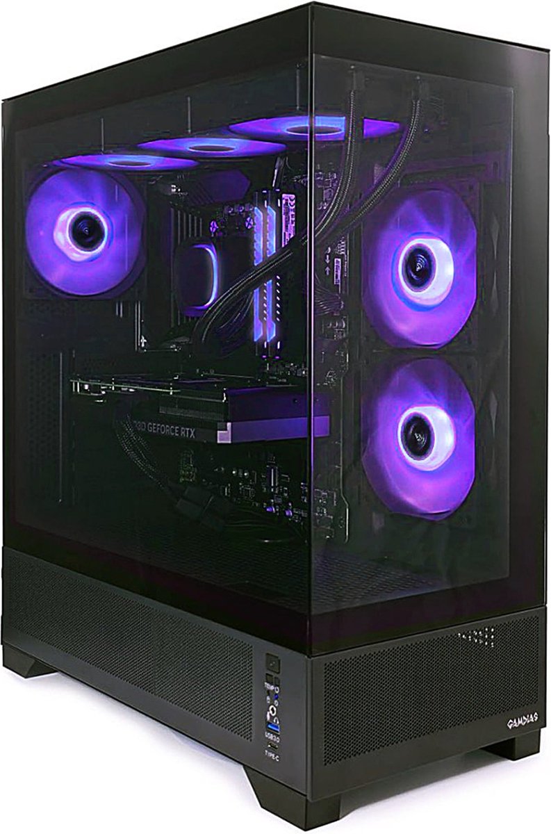 Intel i9 12900 16-Core Game PC - RTX 4070 SUPER - 32GB RAM - 1TB SSD - Energiezuinige 80Plus BRONZE Voeding - WiFi - Windows 11 PRO - Atlas M1 (8720937101831)