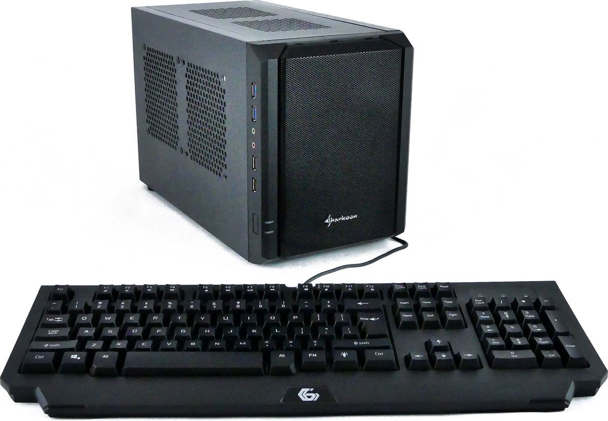 Mini AMD Desktop / ITX Office Computer - 5700G 8-core - 240GB SSD - 2TB HDD - 16GB RAM - WiFi / Bluetooth - Win11 Pro - QB1 (8720153604000)