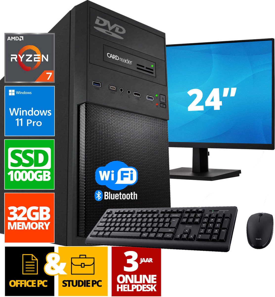 ScreenON - AMD Office Pro PC SET - (24
