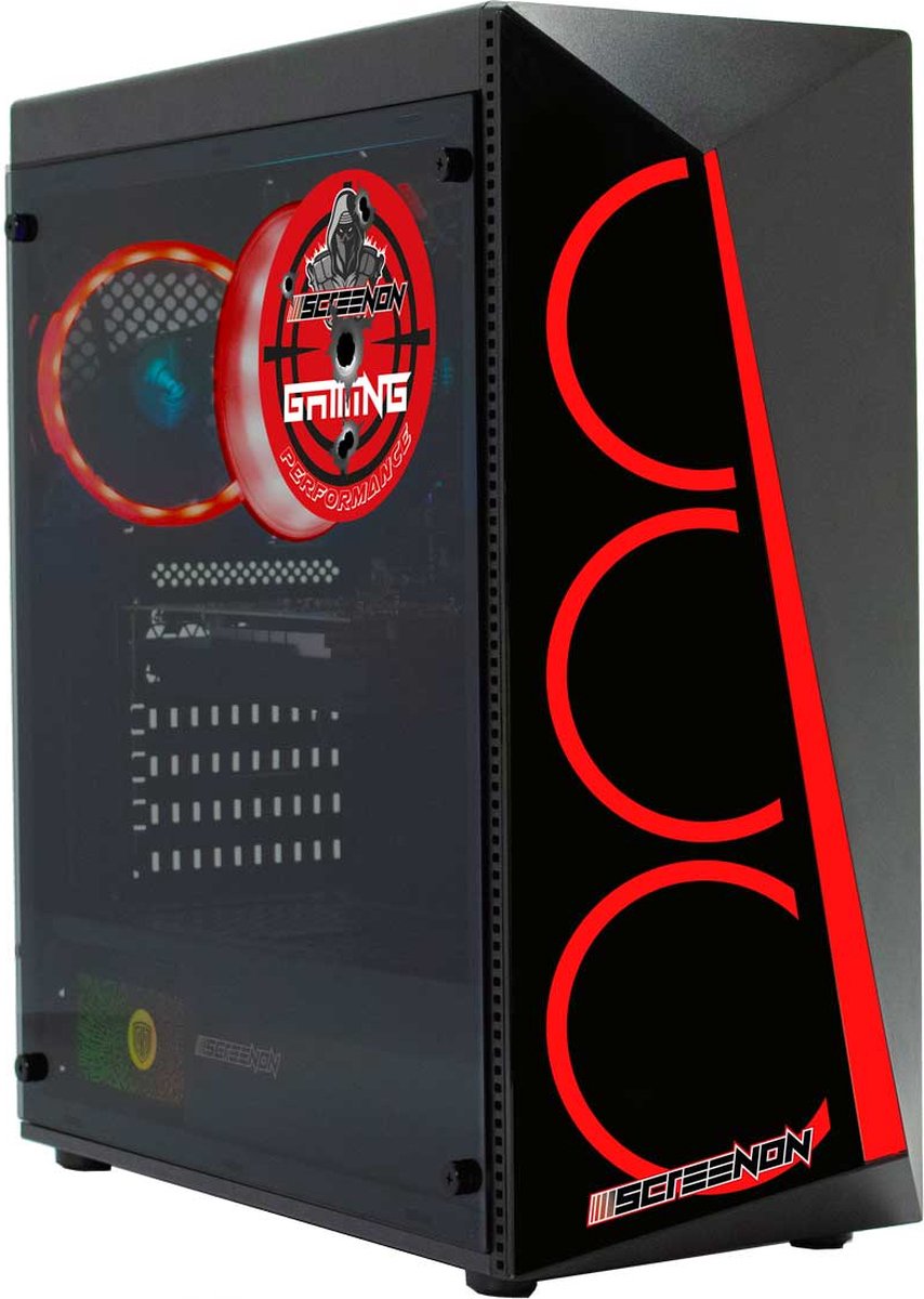 ScreenON - AMD Ryzen 5 Allround Game Computer V.2 / Gaming PC - GeForce GTX 1630 4GB - 16GB RAM - 240GB SSD - 1TB HDD - Windows 11P (8719327179086)