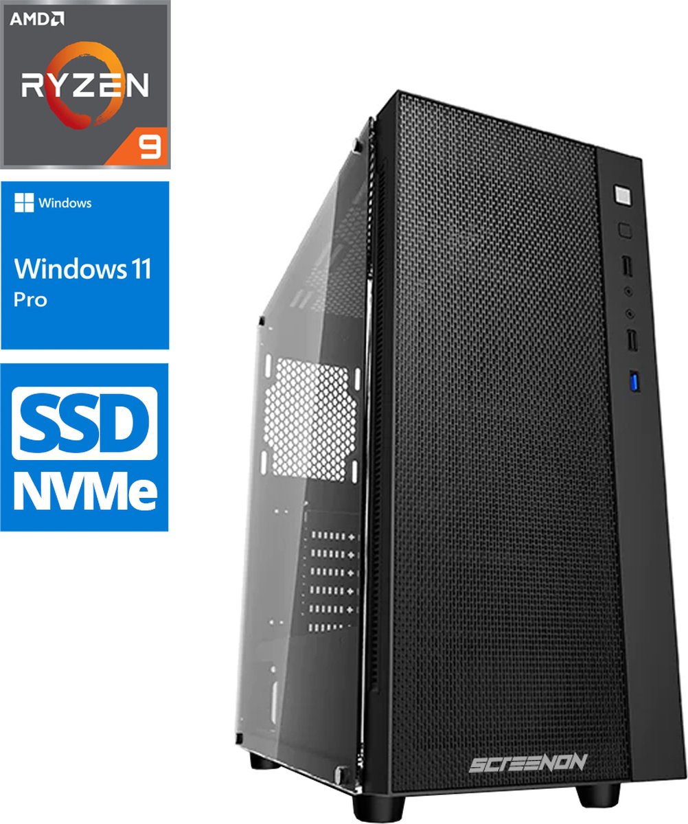 ScreenON - Creator - Ryzen 9 - 2TB NVMe SSD + 4TB HDD - 64GB RAM - RTX 3080 - MultimediaPC.M732011 - Wifi & Bluetooth - Cardreader (8720663667557)