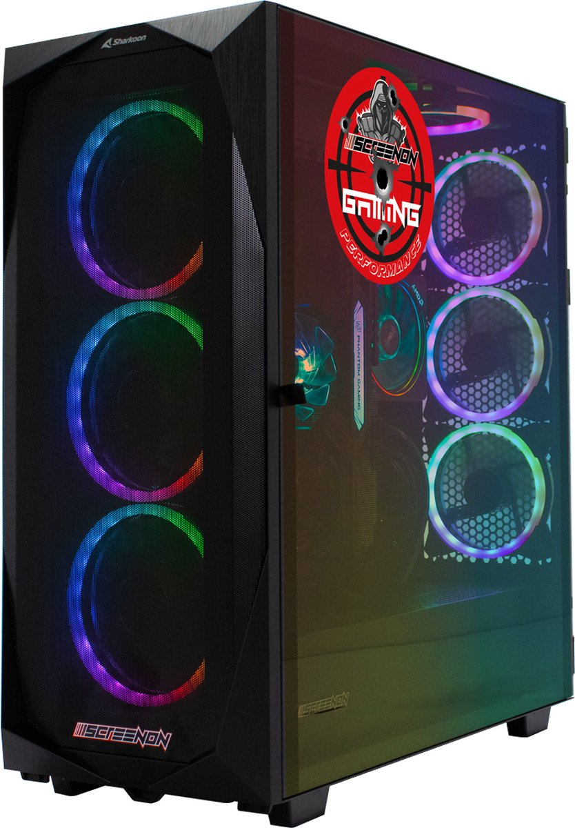 ScreenON - Extreme Edition - Ryzen 7 7700X - 4TB NVMe SSD - 64GB RAM - RTX 4080 - Waterkoeling - GamePC.EXT-X10045 - WiFi - Bluetooth (8720663668912)