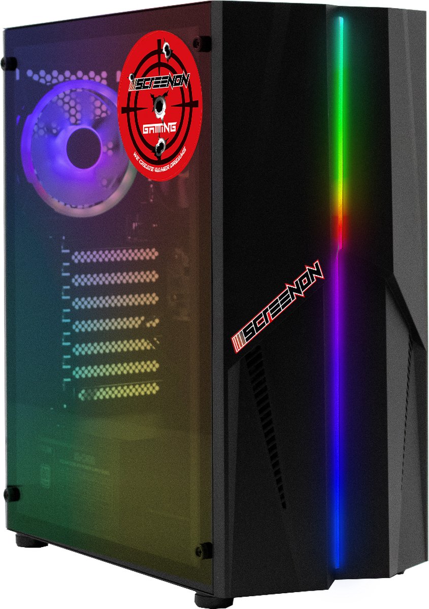 ScreenON - Game Computer / Gaming PC - Ryzen 3 - 512GB SSD - 16GB RAM - Radeon RX Vega 8 - Game PC TX86538 - Windows 11 (8720663668103)