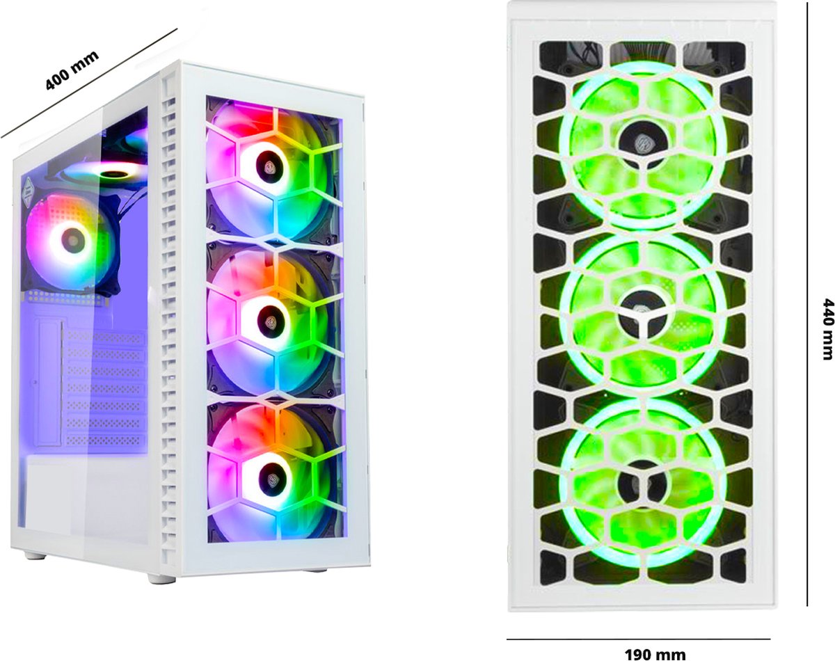 ScreenON - Gaming Set - SIA-S380103 - (GamePC.IA-A380103 + 24 Inch Monitor + Toetsenbord + Muis) (8720663666574)