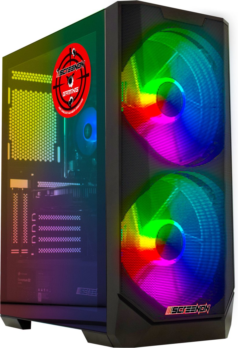 ScreenON - High-End Game PC [AMD Ryzen 5, NVIDIA GeForce GTX 1660, 16GB RAM] Windows 11 Desktop Gaming Computer (8720211981159)