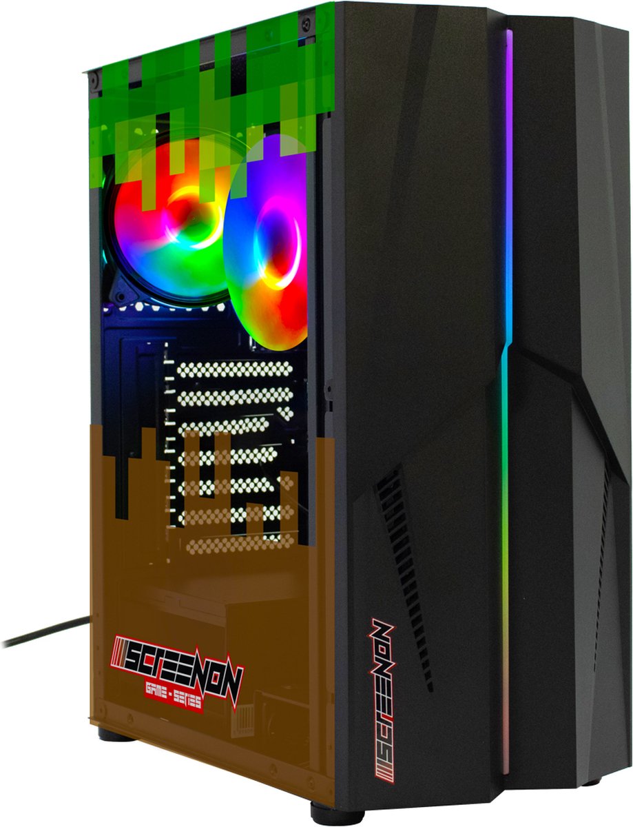 ScreenON - Minecraft Edition - AMD Ryzen 3 - 240GB M.2 SSD - Radeon RX Vega 8 - GamePC.X10999 + WiFi & Bluetooth (8720663663085)