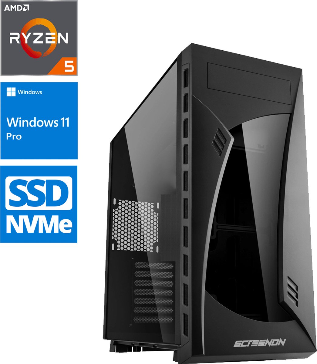 ScreenON - Night Shark - Ryzen 5 - 1TB M.2 SSD - GTX 1650 4GB - OfficePC.Z31270 + WiFi & Bluetooth (8720211980183)