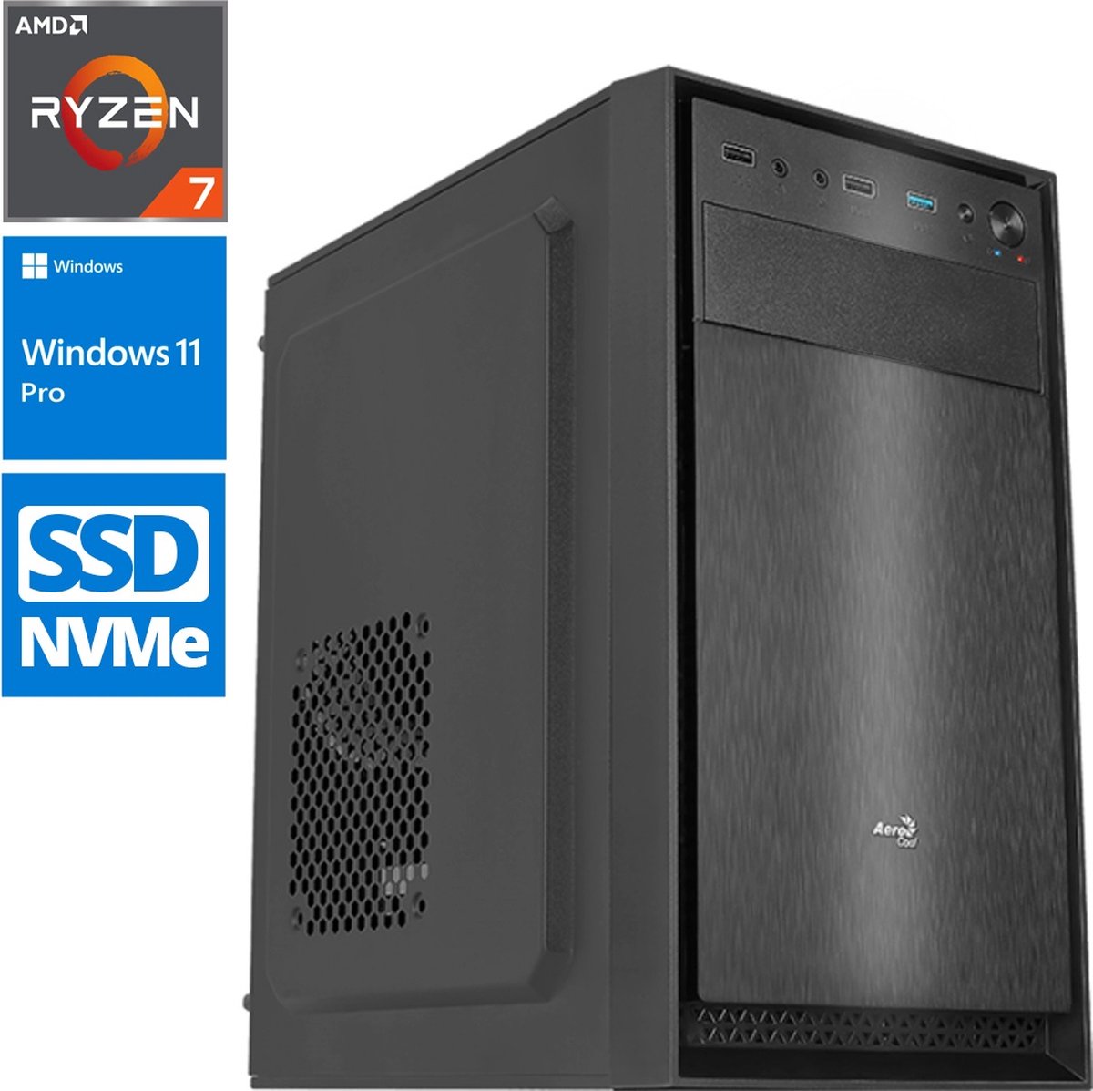 ScreenON - Ryzen 7 - 1TB NVMe SSD - 32GB RAM - GTX 1660 - OfficePC.ALR10341 + WiFi & Bluetooth (8720211980138)
