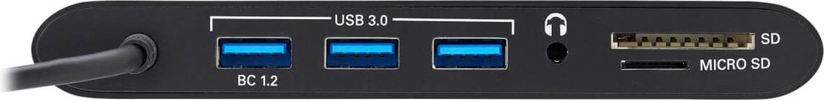 Tripp-Lite U442-DOCK1-B USB-C Laptop Docking Station with mDP, HDMI, VGA, GbE, 4K @ 30Hz, Thunderbolt 3 - USB-A, PD Charging, Black TrippLite (0037332209153)