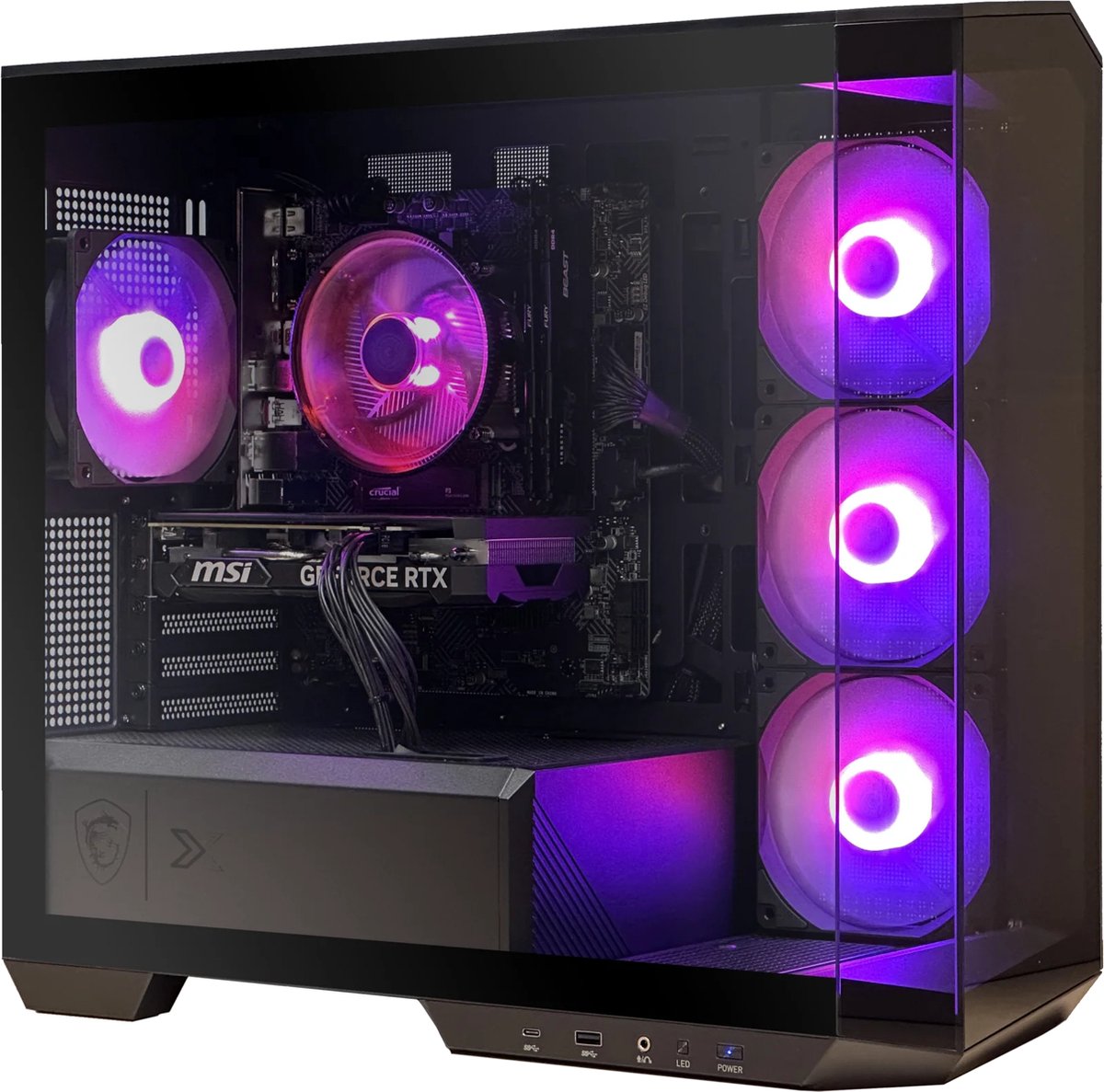 Xgaming Gladiator Gaming PC - AMD Ryzen 5 8500G - Nvidia GeForce RTX 4060 Ti - 32GB DDR5 - 2TB NVME SSD (8721225541117)