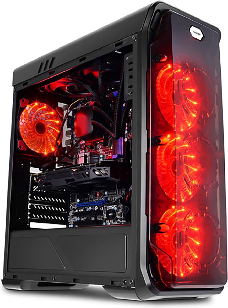 omiXimo - Game PC - Ryzen 3-3200 - 8 GB Ram - 256 GB SSD - Windows 11 Pro - Red (8720618966162)