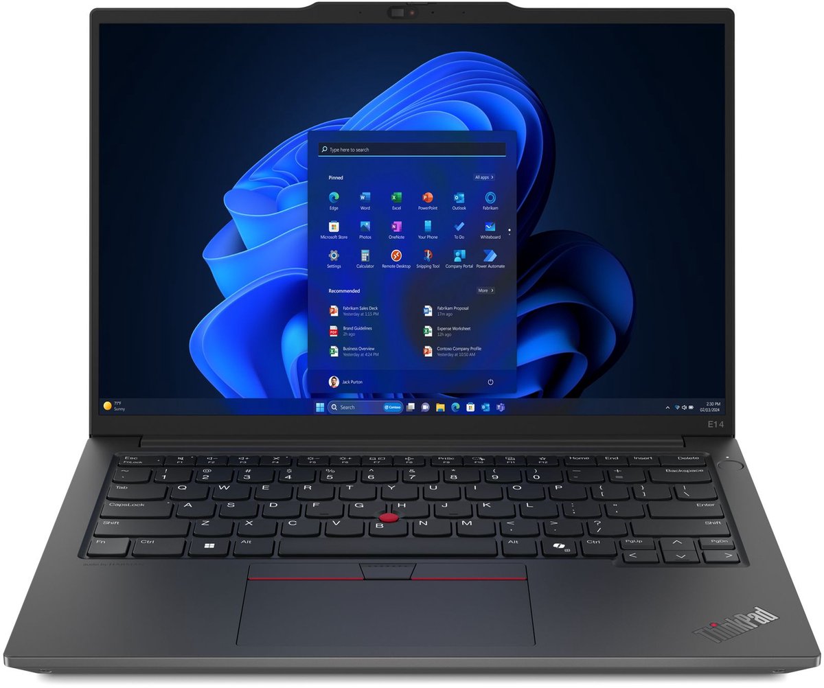 LENOVO - ThinkPad E14 - zakelijke laptop - 14 FHD - Ultra 7-155U - 16GB - 512GB - W11P - 3Y (0198153666454)