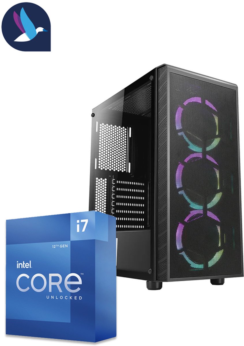 AZZA Prime ARGB Gaming PC | Intel Core i7 - 12700KF | GeForce RTX 5070 - 12 GDDR7 | 32 GB DDR4 | 1 TB SSD - NVMe | Windows 11 Pro (8721161189718)