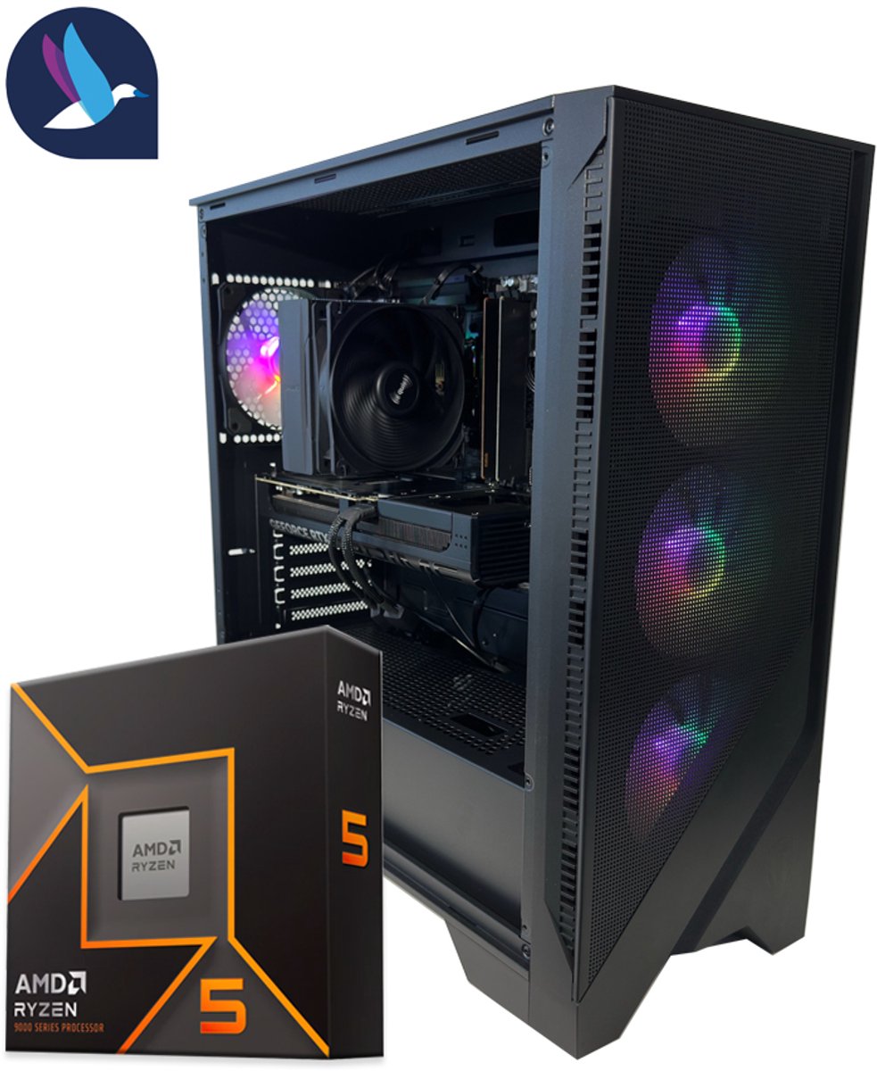 MSI Forge I ARGB Gaming PC | AMD Ryzen 5 - 9600X | GeForce RTX 5070 - 12 GB GDDR7 | 32 GB DDR5 | 1 TB SSD - NVMe | Windows 11 Pro (8721161189978)