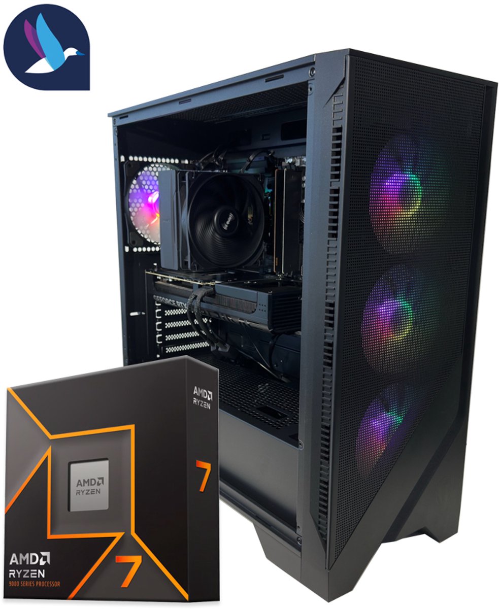 MSI Forge II ARGB Gaming PC | AMD Ryzen 7 - 9700X | GeForce RTX 5080 - 16 GB GDDR7 | 32 GB DDR5 | 1 TB SSD - NVMe | Windows 11 Pro (8721161188339)