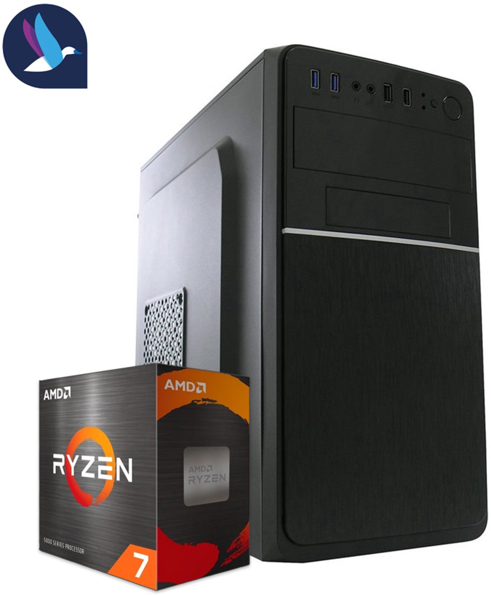 AMD Small Desktop PC | AMD Ryzen 7 - 5700G | 32 GB DDR4 | 2 TB SSD - NVMe | WiFi | Bluetooth | Windows 11 Pro (8721161188537)
