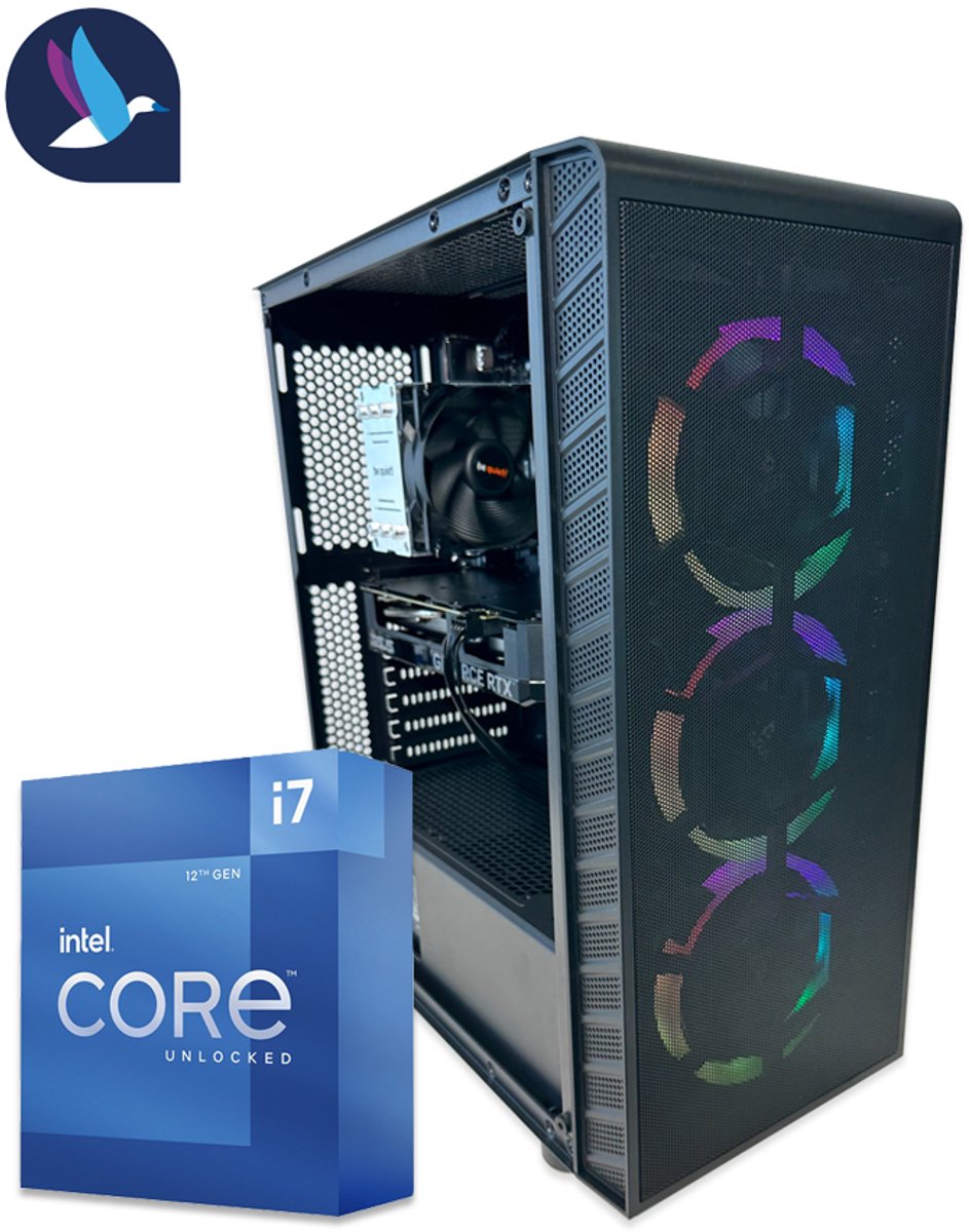 AZZA Prime ARGB Gaming PC | Intel Core i7 - 12700KF | GeForce RTX 5060 Ti - 16 GDDR7 | 32 GB DDR4 | 1 TB SSD - NVMe | Windows 11 Pro (8721161188513)