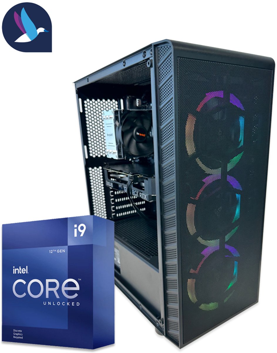 AZZA Prime ARGB Gaming PC | Intel Core i9 - 12900KF | GeForce RTX 5060 - 8 GDDR7 | 32 GB DDR4 | 1 TB SSD - NVMe | Windows 11 Pro (8721161188605)
