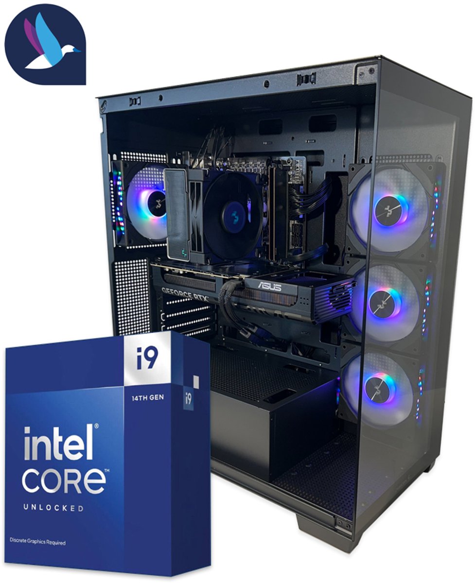 DeepCool IV ARGB Gaming PC | Intel Core i9-14900KF | GeForce RTX 5060 Ti - 16 GB GDDR7 | 32 GB DDR5 | 1 TB SSD - NVMe | WiFi | Bluetooth | Windows 11 Pro (8721161188438)