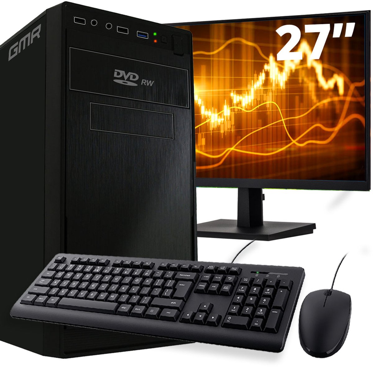 Intel Compleet Desktop SET | Intel Core i5 | 32 GB RAM | 1 TB SSD | DVD+RW | Windows 11 Pro | 27 Inch Monitor + Muis & Toetsenbord (8721001991358)