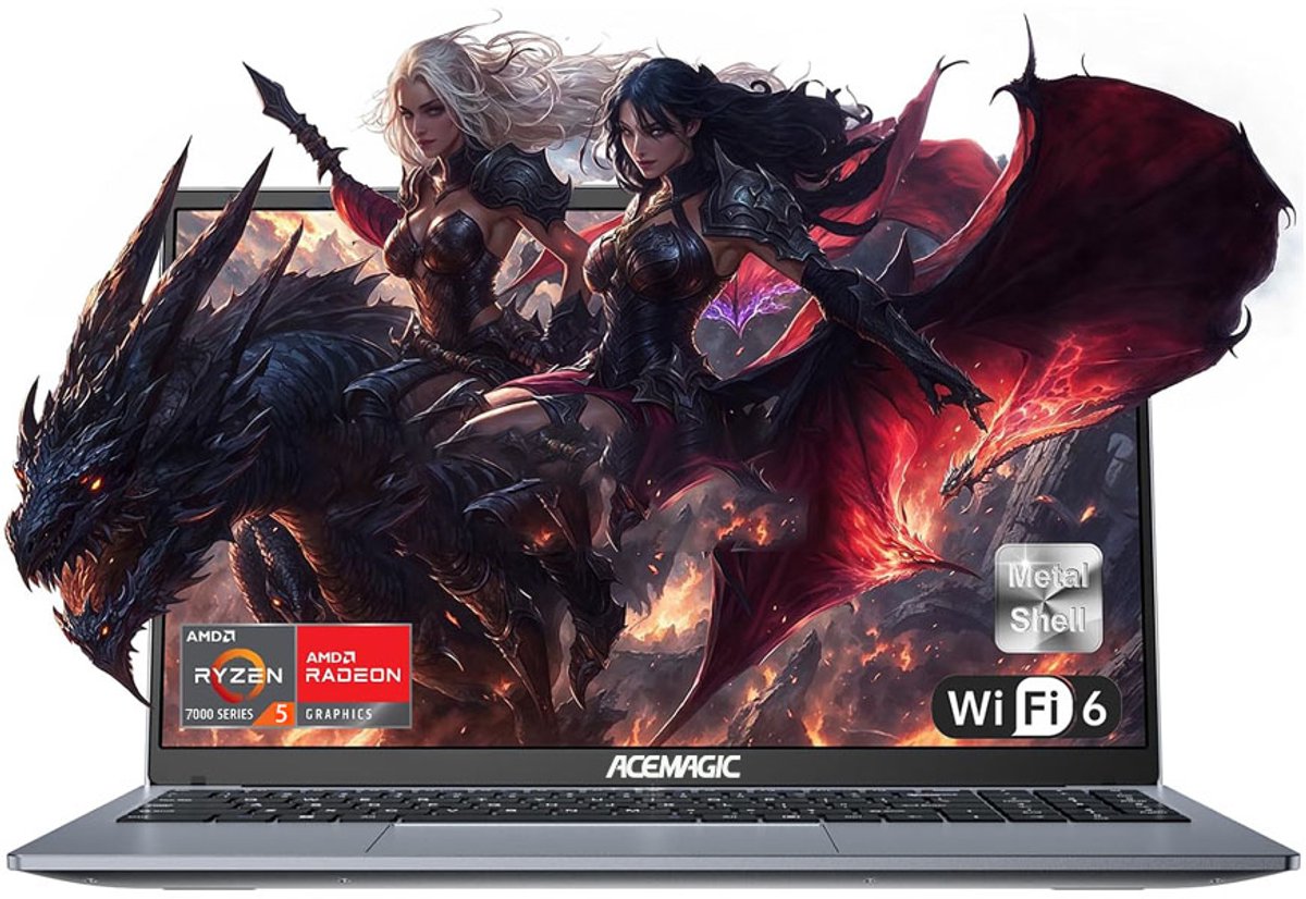 ACEMAGIC LX15 Pro 15.6 Zoll Laptop,AMD Ryzen 5 7430U,16GB RAM DDR4 512GB SSD Windows 11 Pro WIFI6 Notebook (0754138421687)