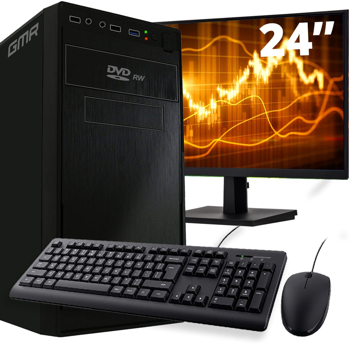 Intel Compleet Desktop SET | Intel Core i5 | 32 GB RAM | 1 TB SSD | DVD+RW | Windows 11 Pro | 24 Inch Monitor + Muis & Toetsenbord (8721001990580)