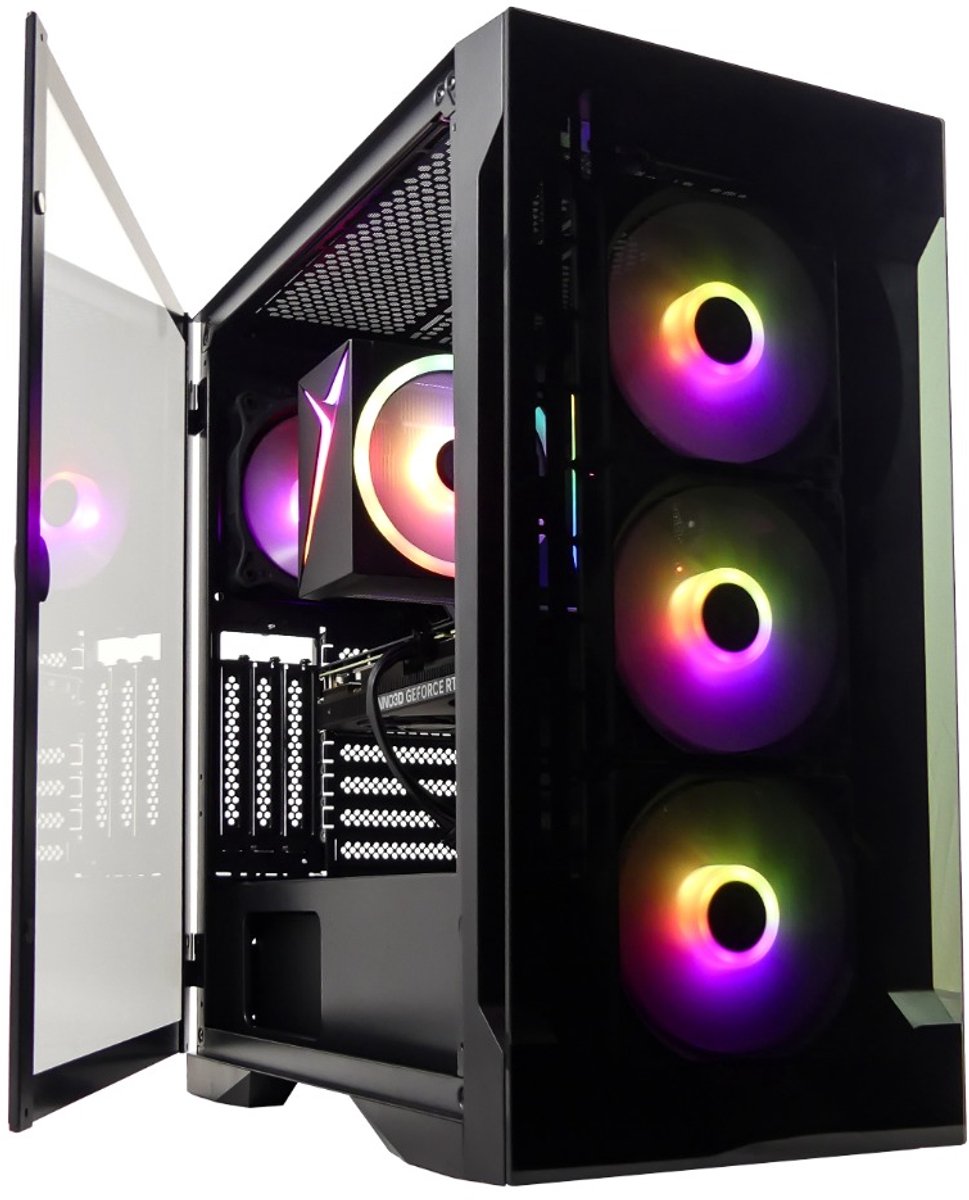 Intel i9 12900K 16-Core High-End Game PC met aRGb Towercooler - GeForce RTX 5070 12GB - 1TB NVMe SSD - 32GB RAM - Gamdias Talos E2 Elite - WIFI / Bluetooth (8720937110116)