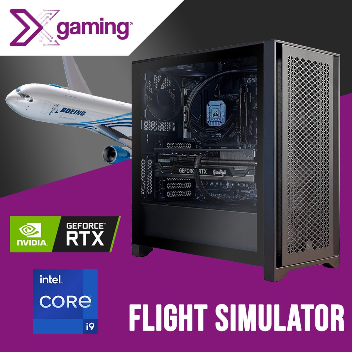 Xgaming Microsoft Flight Simulator 2024 Gaming PC - Intel i9 14900 - Nvidia GeForce RTX 5090 - 64GB - 2TB NVME SSD (8720648542633)