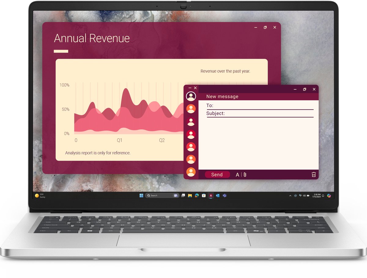 DELL Pro PC14250 Intel Core Ultra 7 255U Laptop 35,6 cm (14