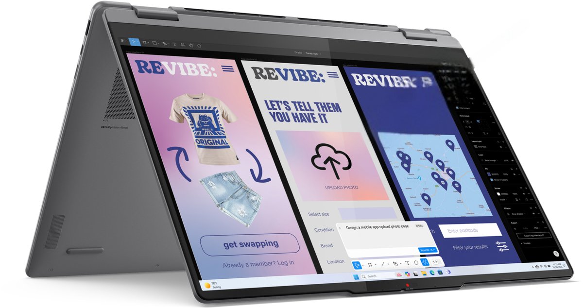 Lenovo Yoga 7 16ILL10 83JT002FMB - 2-in-1 Copilot+ Laptop - 16 inch - Touchscreen - azerty (0199271285282)