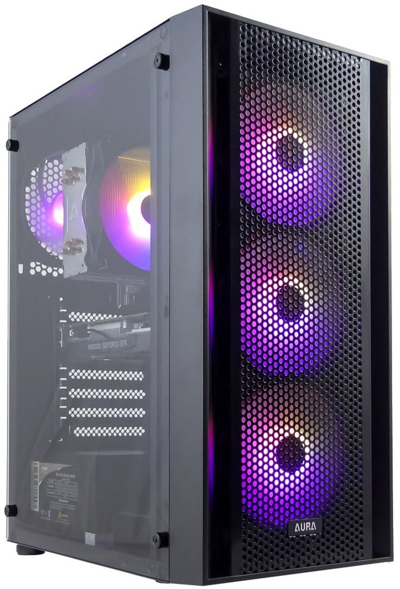 AMD Ryzen 7 8700 8-Core RGB Game Computer / Gaming PC - RTX 5060 8GB - 16GB DDR5 RAM - 500GB M.2 SSD - Windows 11 - WiFi - Gamdias Aura GC2 (8720937110314)