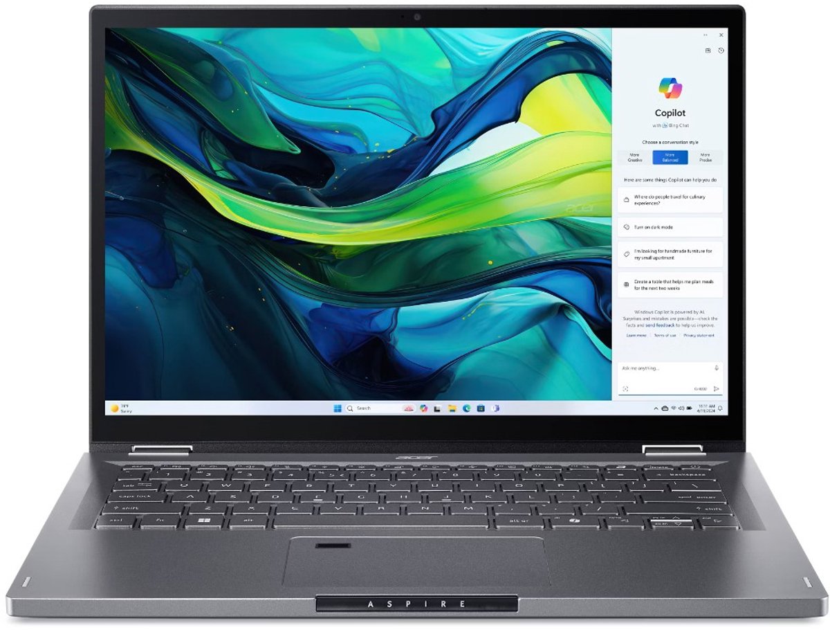 Aspire Spin 14 ASP14-52MTN-74MG - 2-in-1 Laptop - 14 inch - inclusief Stylus Pen (4711474478054)