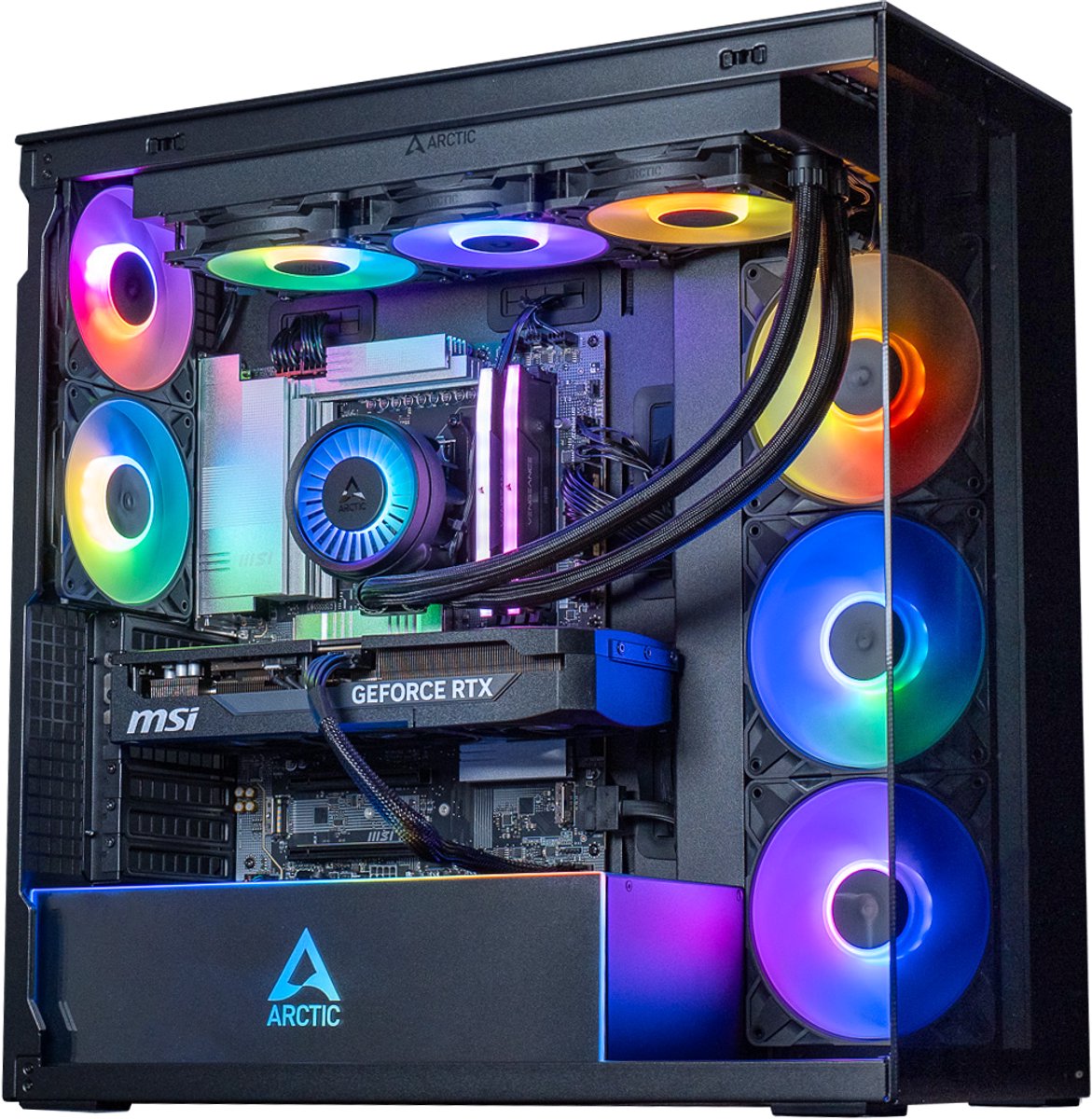 FlowUP Arctic FireStorm - Gaming PC - AMD Ryzen 7 7800X3D - NVIDIA RTX 5080 16GB - 32GB DDR5 RAM - 2TB - Waterkoeling (5419980602169)