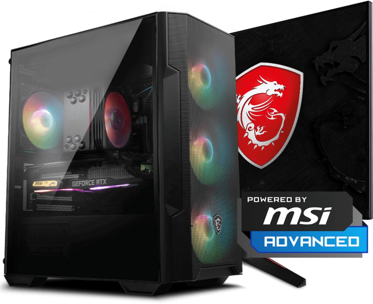 MSI RTX 5060 Intel Game PC LE - GeForce RTX 5060 8GB - Intel Core i7-12700F - 32GB DDR4 - 1000GB SSD (8720955460644)
