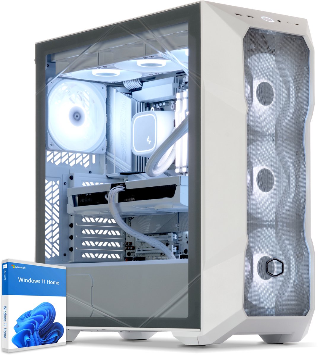 Sedatech Advanced Gaming PC Waterkoeling White Case · AMD Ryzen 7 9700X 8x 3.8GHz · Radeon RX 9070XT · 32Gb DDR5 · 2Tb SSD M.2 · Wi-fi · Bluetooth, USB 3.2 · Windows 11 · Desktop computer (4070226009251)