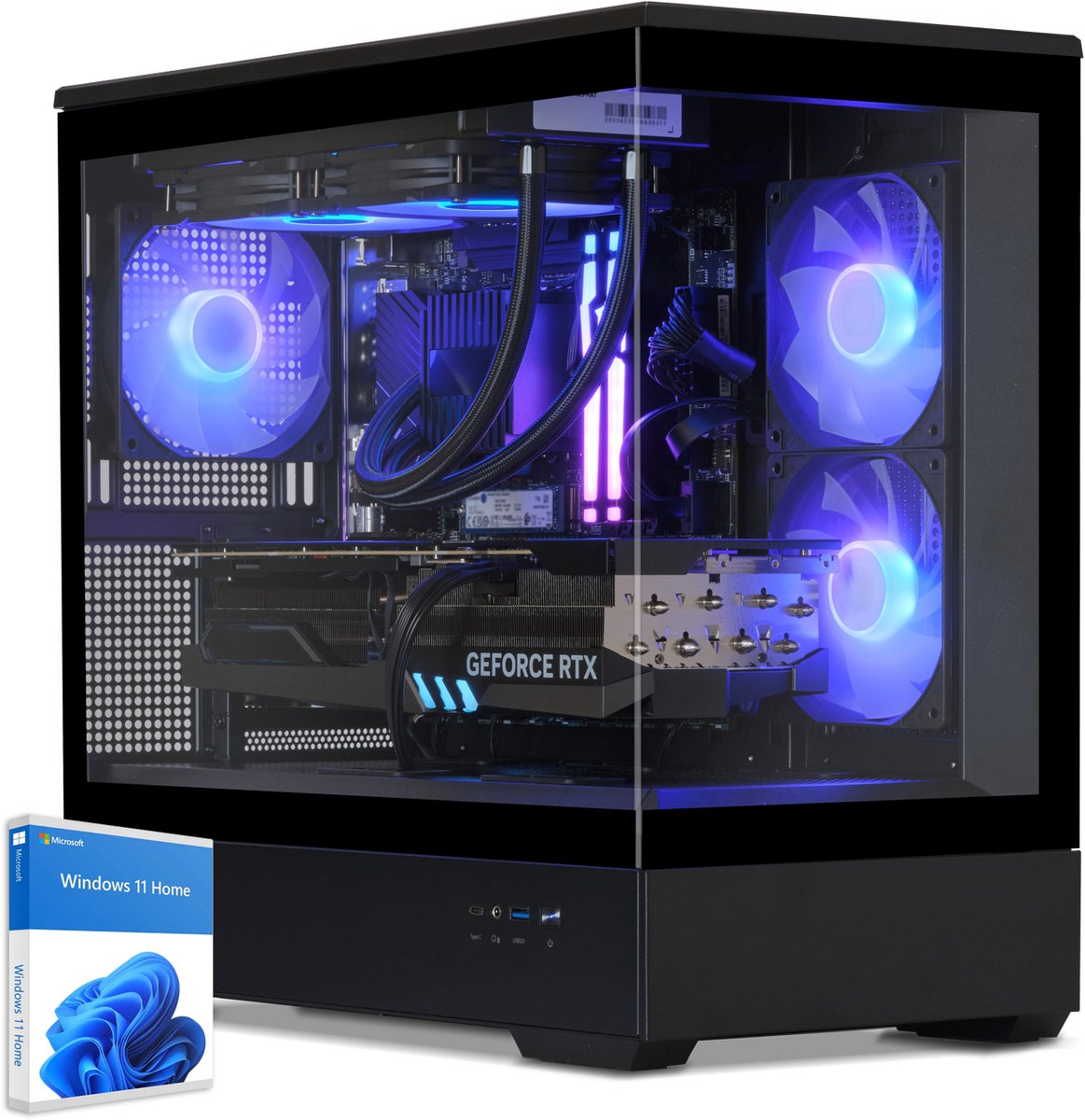 Sedatech Pro Gaming PC Waterkoeling Full Vision · AMD Ryzen 9 9900X 12x 4.4GHz · Geforce RTX5090 · 32Gb DDR5 · 2Tb SSD M.2 · Wi-fi · Bluetooth, USB 3.2 · Windows 11 · Desktop computer (4056763979912)