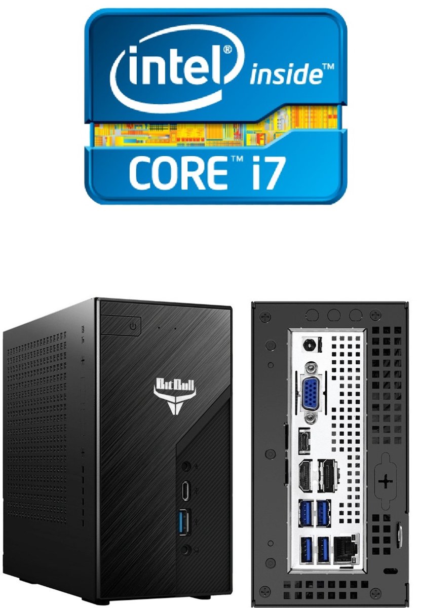 i7 12700K 12-Core Mini PC - 16GB/512GB - WIFI 6/Bluetooth 5.2 - Ondersteuning voor 3 schermen - Win11 PRO (8720937104771)