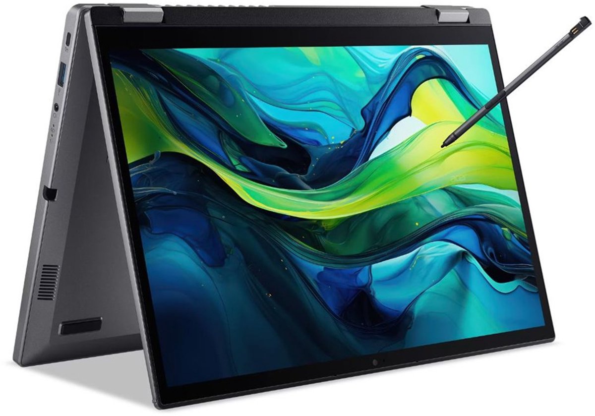 Aspire Spin 14 ASP14-52MTN-58D9 - 2-in-1 Convertible - 14 inch - Touchscreen - Core Ultra 5 (i5) - 16GB - 512GB SSD - Zilver - inclusief Stylus Pen (4711474446428)