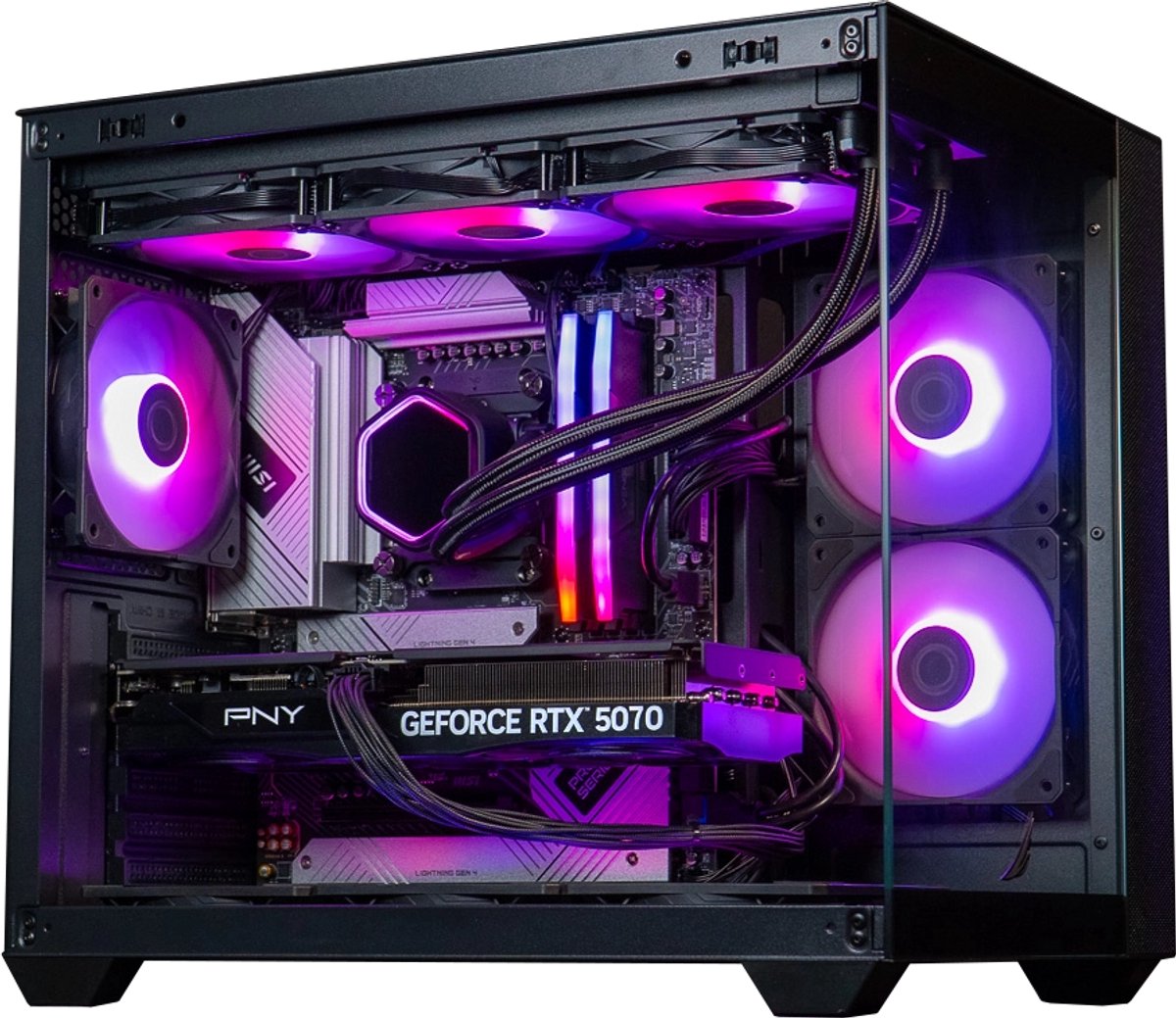 FlowUP Challenger - Gaming PC - AMD Ryzen 7 7800X3D - NVIDIA RTX 5070 12GB - 32GB DDR5 RAM - 1TB - Waterkoeling (5419980602176)