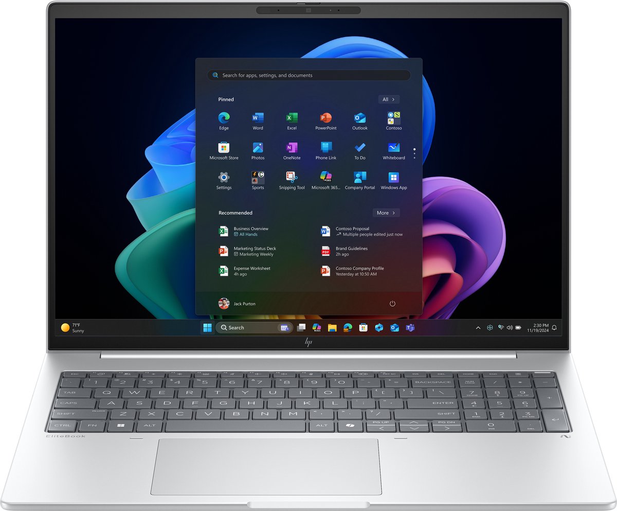 HP EliteBook 8 G1a Next Gen AI PC Wolf Pro Security Edition Copilot+ - Laptop - 16 Inch (0199251669767)