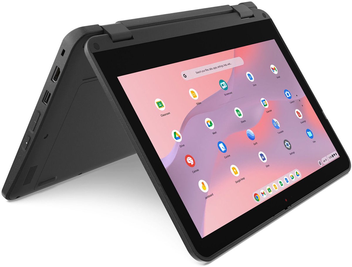 Lenovo - Chromebook 500e G4S - 11,6 HD Touch 2-in-1 - Intel N100 - 8GB/64GB - AZERTY BE - Integrated Pen (0199271076040)