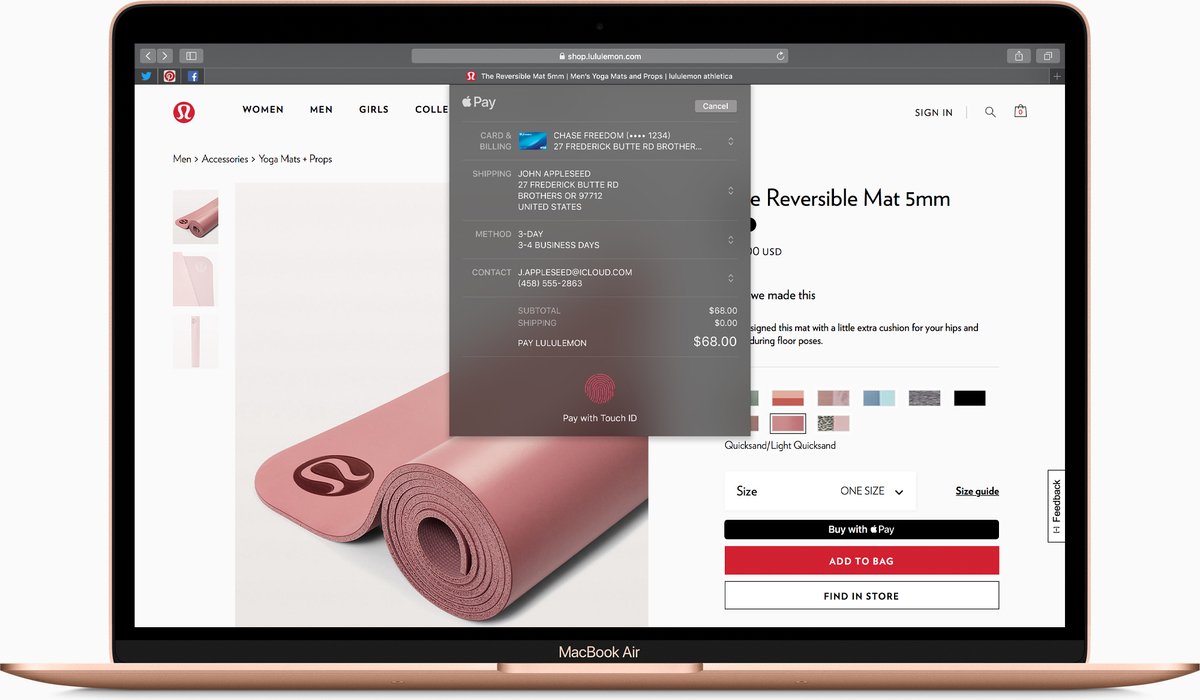 Apple Macbook Air (2018) - 256 GB opslag - 13.3 inch - Rose Goud (0190198709547)